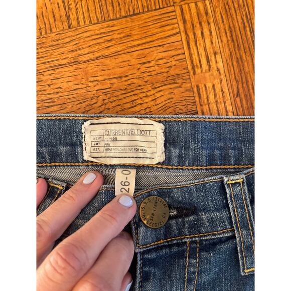 Current/Elliott The High waist stiletto distressed jeans size 26 - Picture 3 of 6